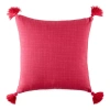 Distant Lands 18x18 Tufted Square Throw Pillow In Red