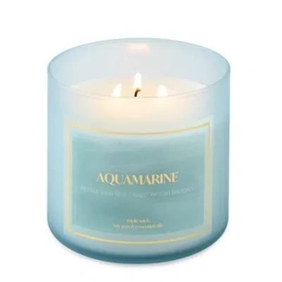 Distant Lands Aquamarine 3-wick Scented Jar Candle In Blue
