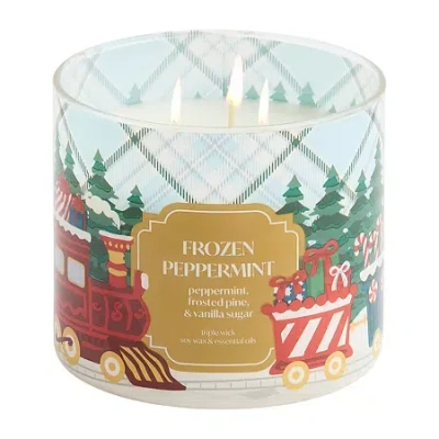 Distant Lands Frozen Peppermint 3-wick Scented Jar Candle