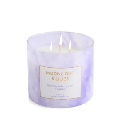 Distant Lands Moonlight And Lillies 3-wick Scented Jar Candle