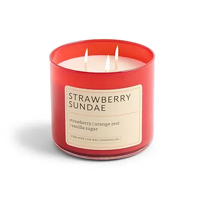 Distant Lands Scented Jar Candle In Strawberry Sundae