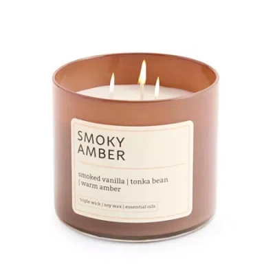 Distant Lands Smoky Amber 3-wick Scented Jar Candle