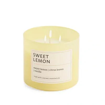 Distant Lands Sweet Lemon 3-wick Scented Jar Candle