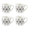 Distant Lands White/black Stoneware Coffee Mug In White