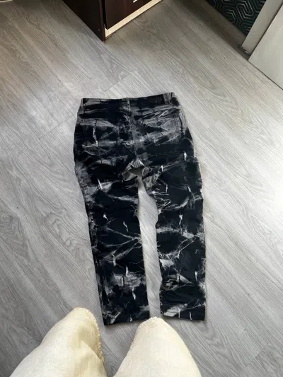 Pre-owned Distressed Denim Rock Rebel Crazy Distressed Y2k Pants In Black