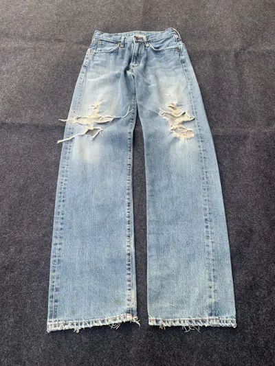 Pre-owned Distressed Denim X Edwin Distressed Edwin 505x Selvedge In Faded Check