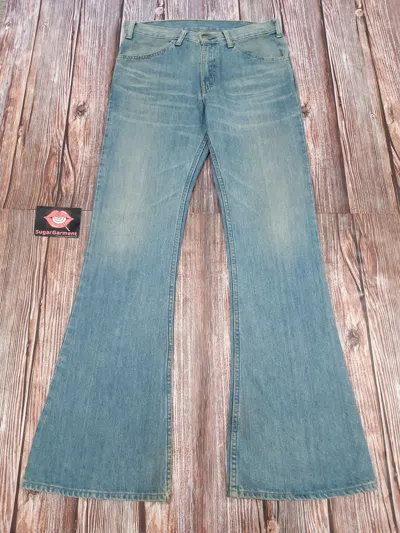 Pre-owned Distressed Denim X Levis 646 Jeans Flare Bell Bottom Bootcut Vintage In Blue