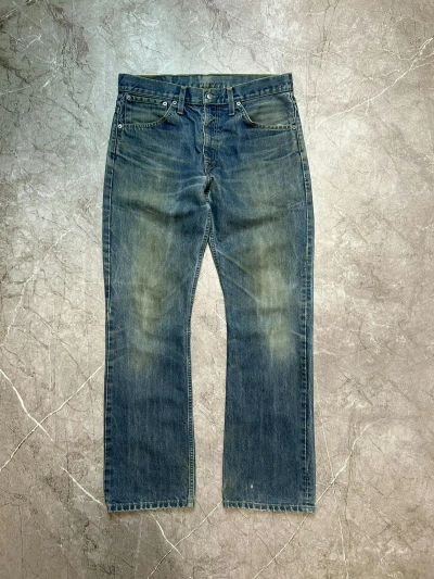 Pre-owned Distressed Denim X Levis Size 34x32 Vintage 80's Levi's 501 Faded Jeans Denim In Blue