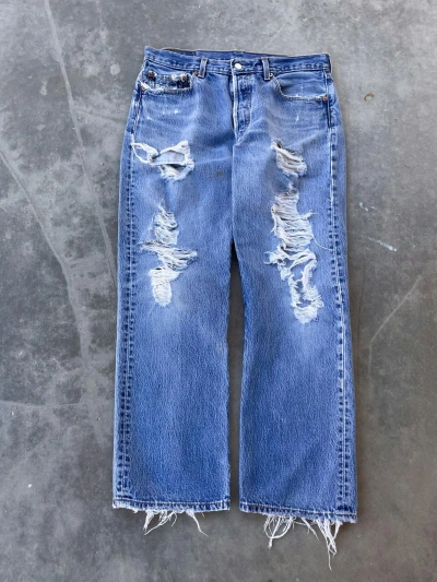 Pre-owned Distressed Denim X Levis Vintage Distressed Levi's 501 Denim Jeans