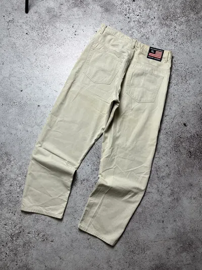 Pre-owned Distressed Denim X Polo Ralph Lauren Vitnage Rl Jeans Polo Ralph Laurent Jeans In White