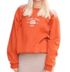 Distressed Vintage Couture Farm Fresh Pumpkins Crewneck Sweater In Burnt Orange In Yellow
