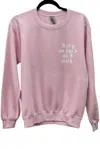 Distressed Vintage Couture Women's I Cry I Work Sweatshirt In Pink In Pink