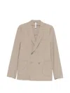 Distretto 12 Active Double-breasted Jacket In Neutral
