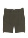 Distretto 12 Drawstring Cargo Shorts In Green