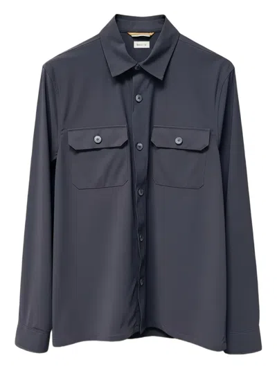 Distretto 12 Flap-pocket Shirt Jacket In Blue