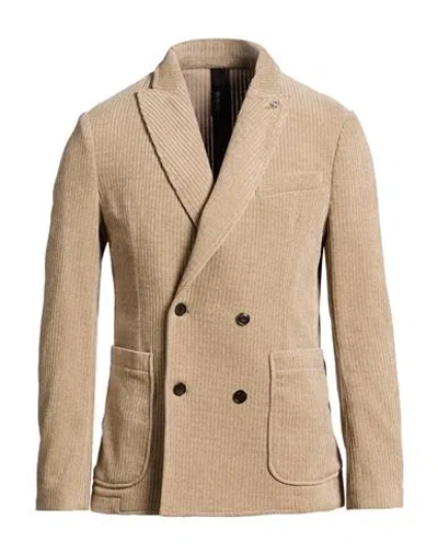 Distretto 12 Man Blazer Beige Size 38 Polyester, Elastane In Brown