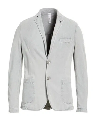 Distretto 12 Man Blazer Grey Size 40 Cotton In White