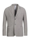 Distretto 12 Man Blazer Midnight Blue Size 44 Cotton, Linen, Polyester, Elastane In Gray