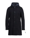 Distretto 12 Man Coat Midnight Blue Size 42 Virgin Wool, Polyester, Acrylic In Blue