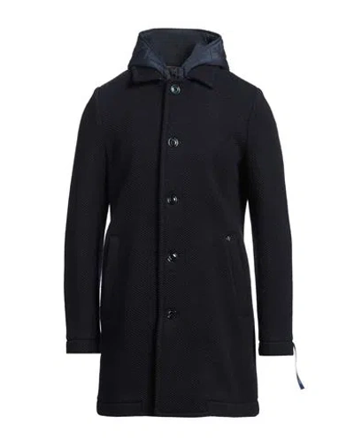 Distretto 12 Man Coat Midnight Blue Size 42 Virgin Wool, Polyester, Acrylic