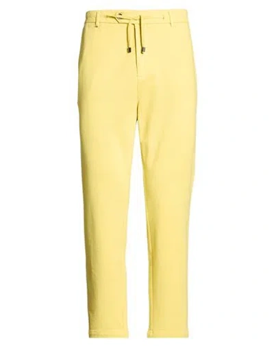 Distretto 12 Man Pants Mustard Size 36 Cotton, Elastane In Yellow