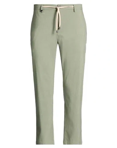 Distretto 12 Man Pants Sage Green Size 38 Viscose, Polyamide, Elastane In Gray