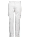 Distretto 12 Man Pants White Size 30 Cotton, Elastane
