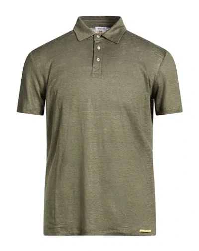 Distretto 12 Man Polo Shirt Military Green Size S Linen