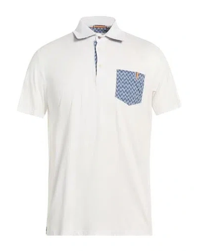 Distretto 12 Man Polo Shirt White Size Xxl Cotton, Modal In Neutral