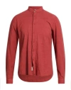 Distretto 12 Man Shirt Brick Size L Cotton In Red