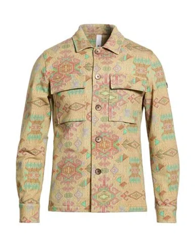 Distretto 12 Man Shirt Military Green Size 32 Cotton, Elastane In Multi