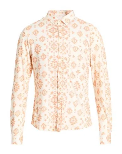 Distretto 12 Man Shirt Orange Size 40 Cotton In Neutral