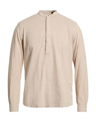 Distretto 12 Man Shirt Sand Size L Cotton In Brown