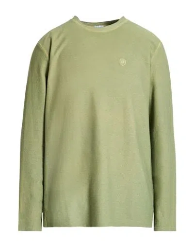 Distretto 12 Man Sweatshirt Military Green Size 42 Cotton, Elastane