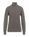 Distretto 12 Man Turtleneck Khaki Size Xl Wool, Acrylic