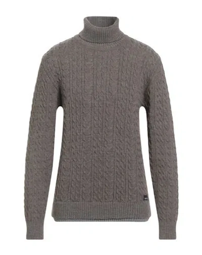 Distretto 12 Man Turtleneck Khaki Size Xl Wool, Acrylic
