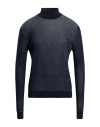 Distretto 12 Man Turtleneck Midnight Blue Size Xl Cotton, Elastane In Blue