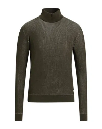 Distretto 12 Man Turtleneck Military Green Size Xl Cotton, Elastane