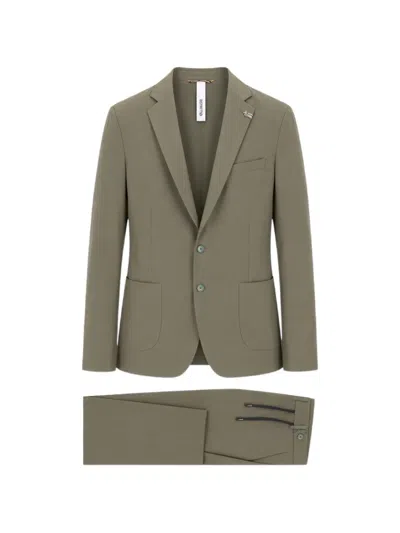Distretto 12 Notched-lapel Single-breasted Suit In Green