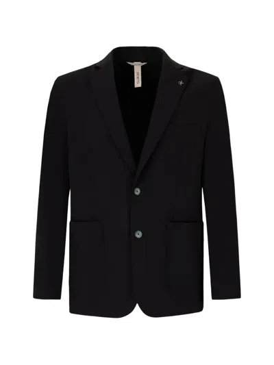 Distretto 12 Single-breasted Blazer In Black
