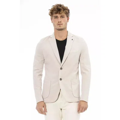Distretto12 Beige Cotton Men's Blazer In White