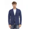 Distretto12 Blue Cotton Blazer In Blue