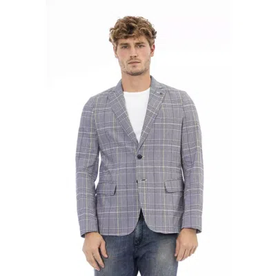 DISTRETTO12 DISTRETTO12 BLUE POLYESTER MEN'S BLAZER
