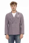 Distretto12 Purple Cotton Blazer In Beige