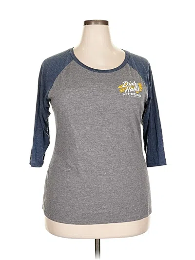 Pre-owned District 3/4 Sleeve T-shirt In Gray