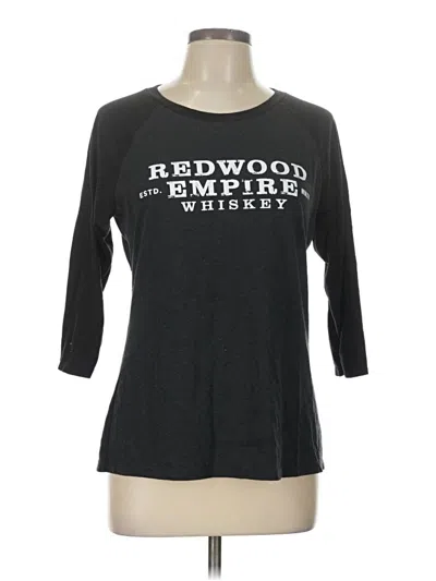 Pre-owned District 3/4 Sleeve T-shirt In Black