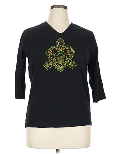 Pre-owned District 3/4 Sleeve T-shirt In Black