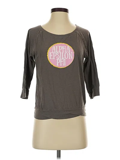 Pre-owned District 3/4 Sleeve T-shirt In Gray