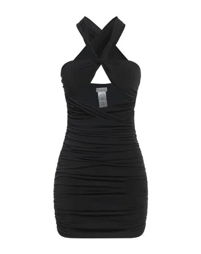District By Margherita Mazzei Woman Mini Dress Black Size 10 Polyester, Elastane