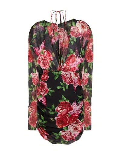 District By Margherita Mazzei Woman Mini Dress Black Size 8 Polyester, Polyamide, Elastane